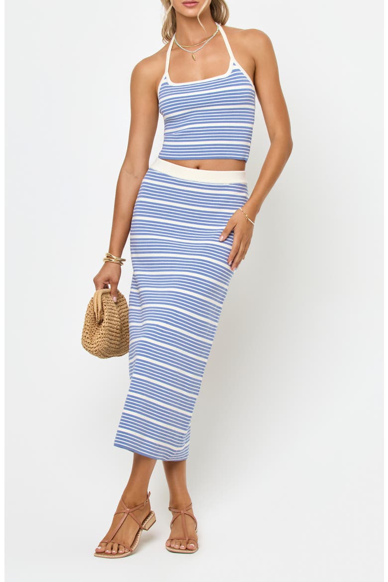 Ravello Stripe Rib Cover-Up Skirt, Main, color, OUTER BANKS STRIPE