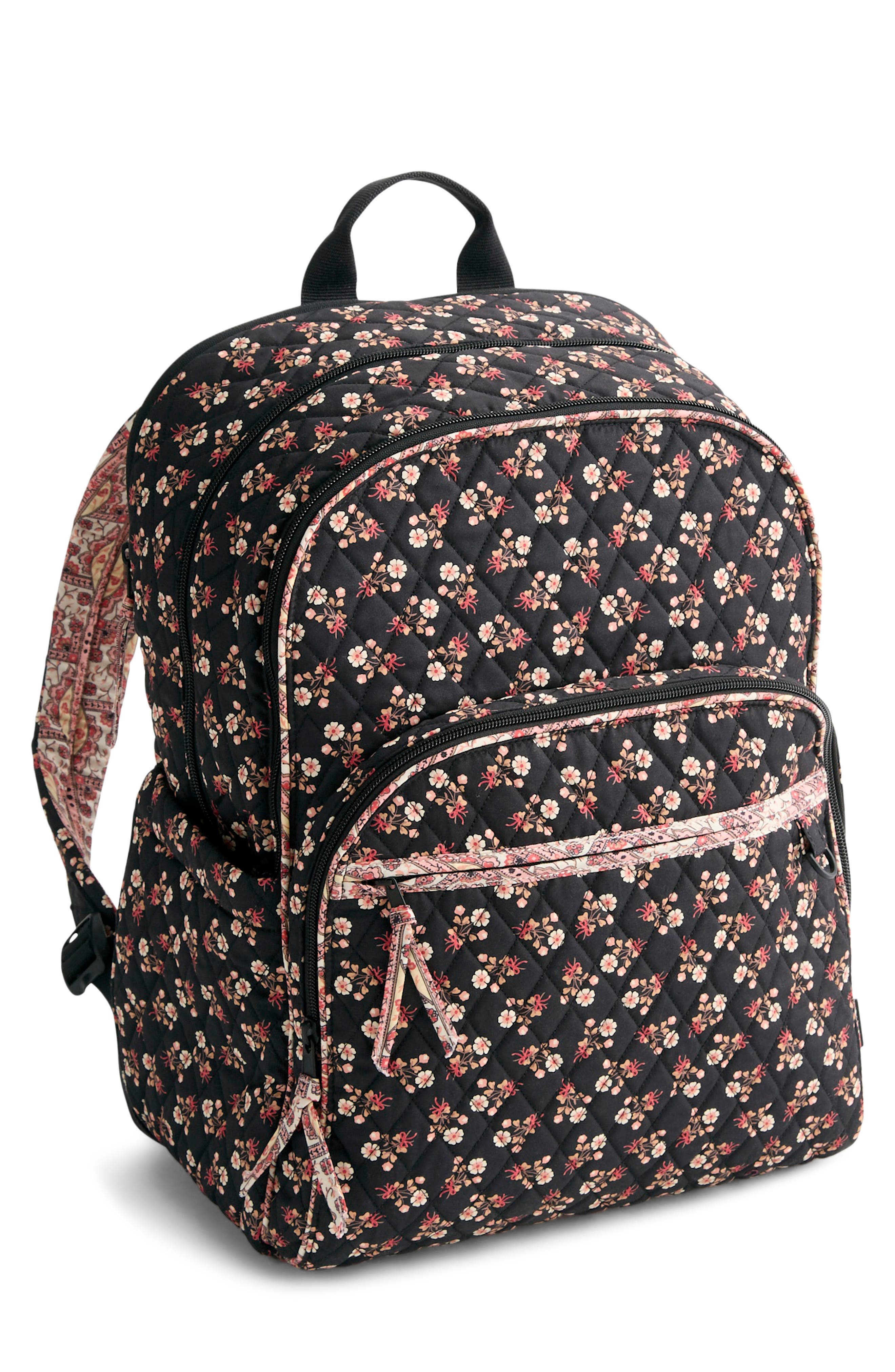 VERA BRADLEY Large Bancroft Quilted Backpack, Main, color, Melissa Ditsy