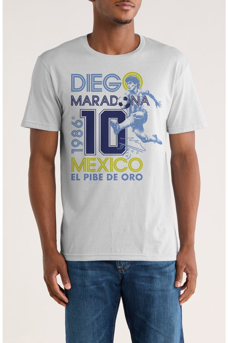 Maradona Diego El Pide Graphic T-Shirt, Main, color, WHITE