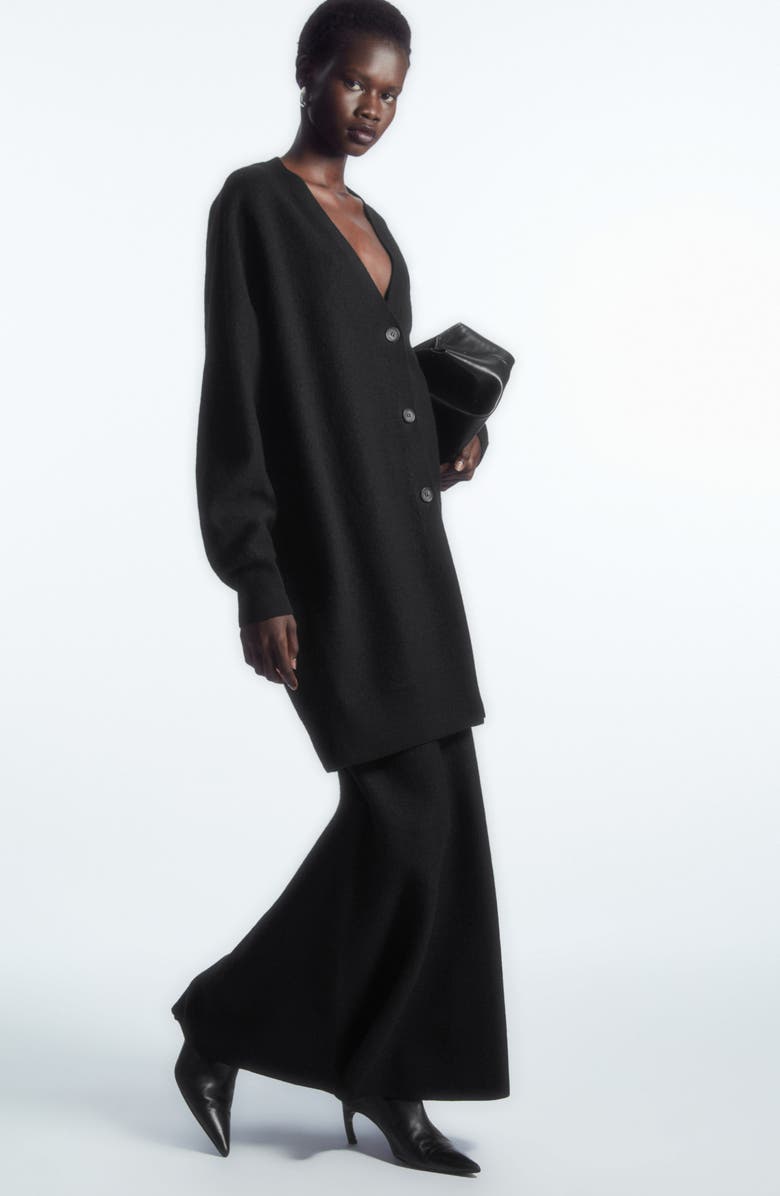 COS Wool Longline Cardigan, Alternate, color,