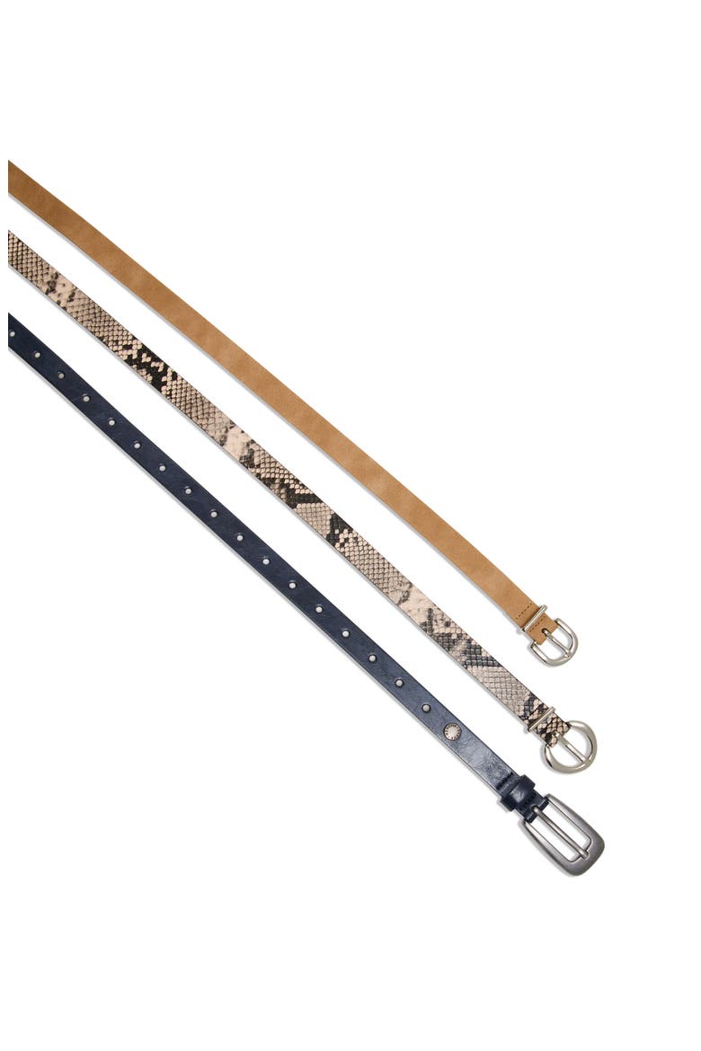 Assorted 3-Pack Buckle Belts, Alternate, color, OFF WHITE-NAVY-CAMEL