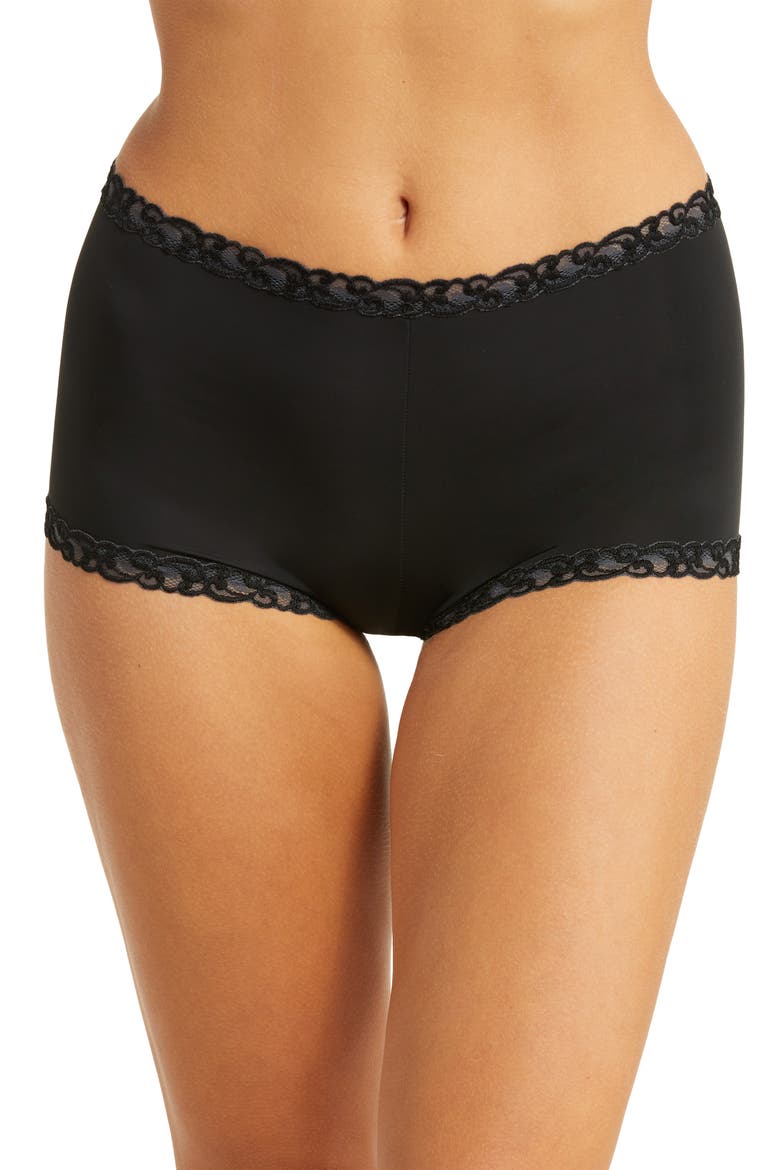 Pure Luxe Boyshorts, Main, color, BLACK