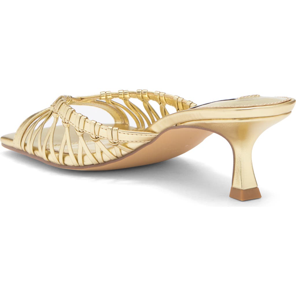 Steve Madden Sharey Kitten Heel Sandal In Gold