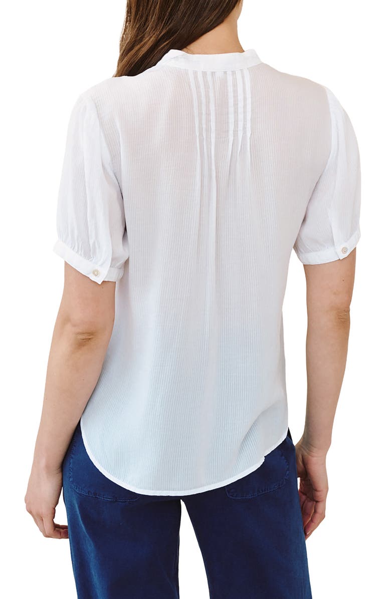 Bella Dahl Short Sleeve Pintuck Shirt, Alternate, color, White