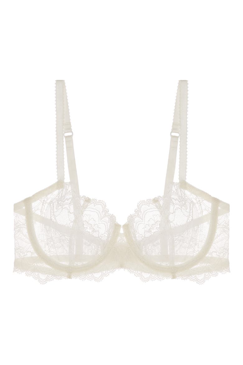 Anais Low Balconette Lace Underwire Bra, Alternate, color, POWDER