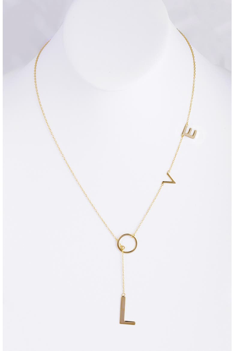 Love Lariat Necklace, Alternate, color, YELLOW/ GOLD