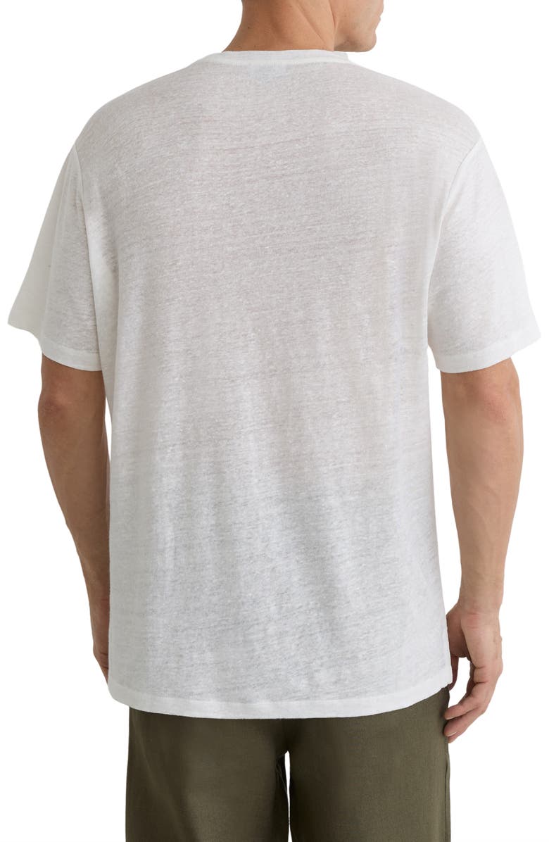 Reiss Langley Linen T-Shirt, Alternate, color, White