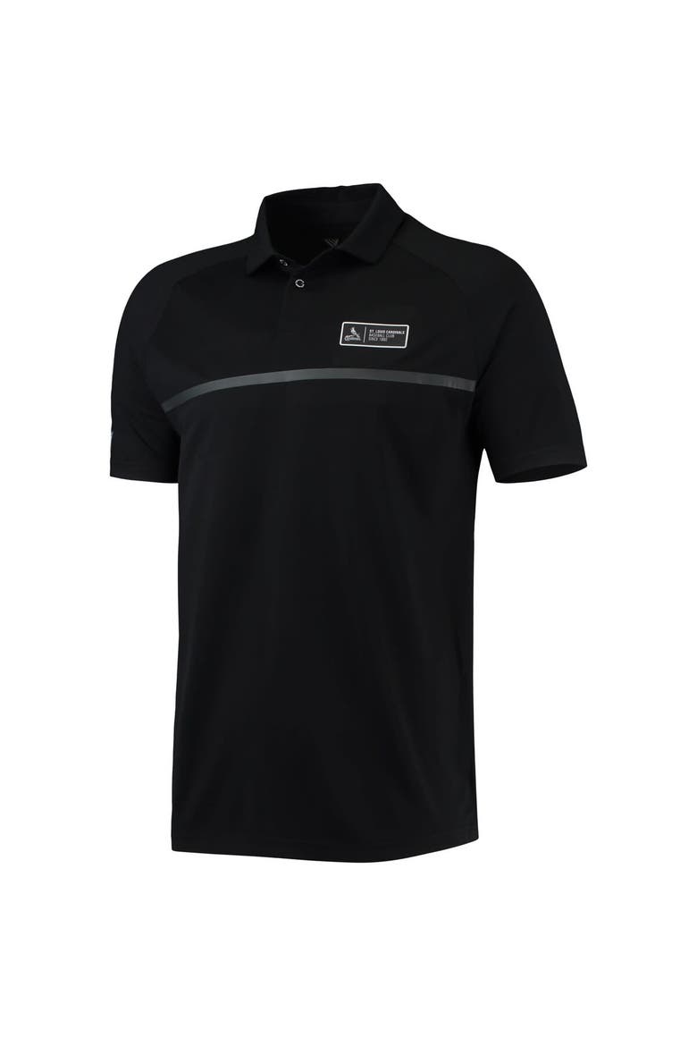 Men's Levelwear Black St. Louis Cardinals Sector Raglan Polo, Alternate, color, Black