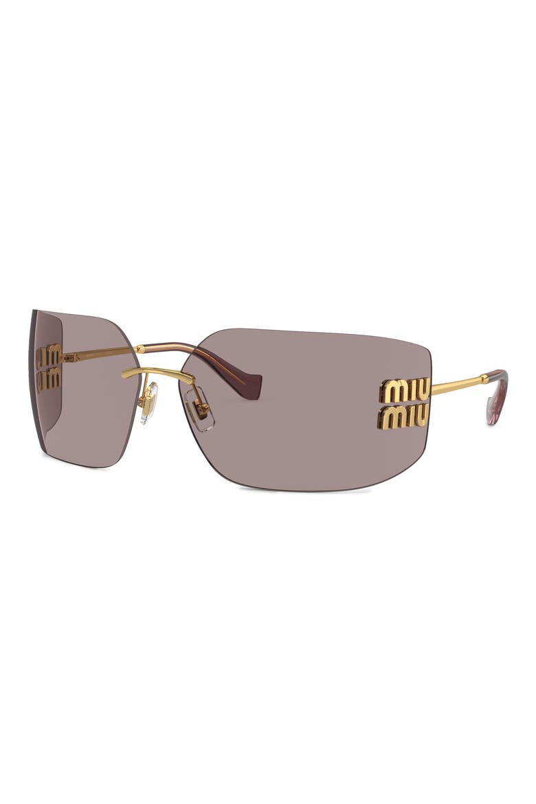80mm Oversize Irregular Sunglasses, Alternate, color, GOLD