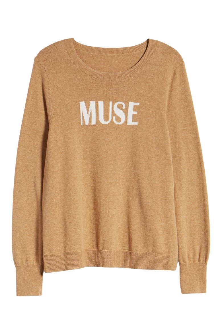 Muse Cotton Blend Sweater, Alternate, color, TRUE CAMEL