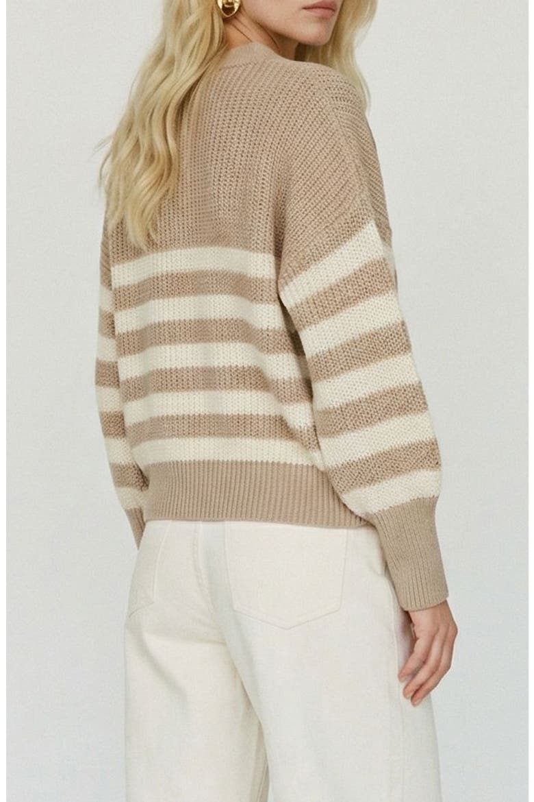 Lea Cardigan, Alternate, color, MOON ROCK STRIPES