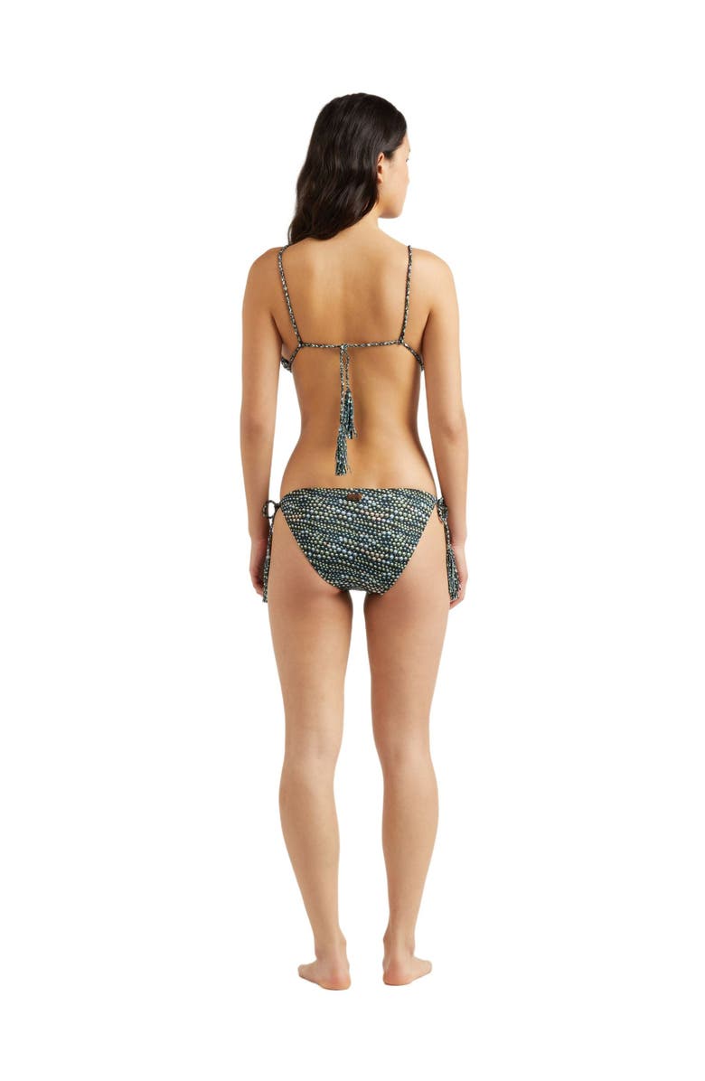 Vilebrequin Women's Pearl Jersey Rope Tresses Mini Brief Bikini Bottom, Alternate, color, Noir