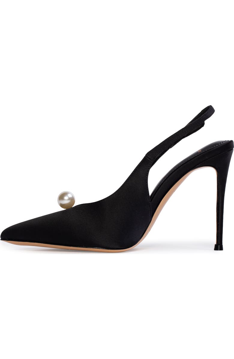 BLACK SUEDE STUDIO Reina Slingback Pointed Toe Pump, Alternate, color,