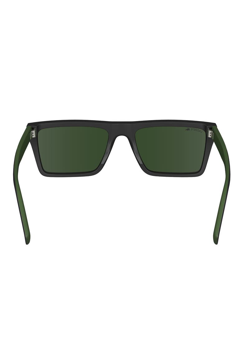 Sport 56mm Rectangular Sunglasses, Alternate, color, MATTE BLACK