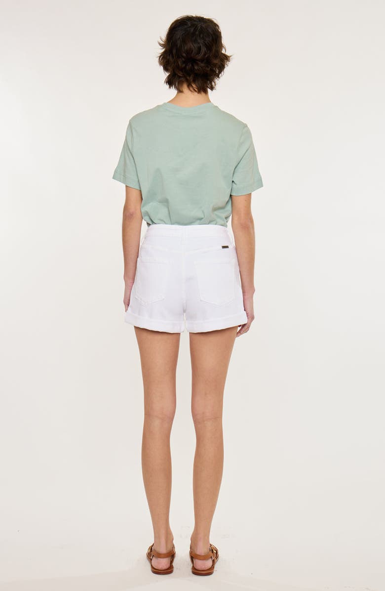 KanCan Clara High Rise Mom Cargo Shorts, Alternate, color, White