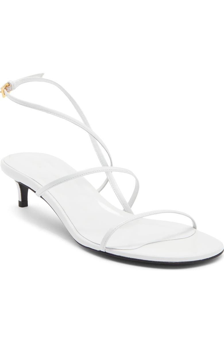 Khaite Loop Kitten Heel Sandal, Main, color, Chalk