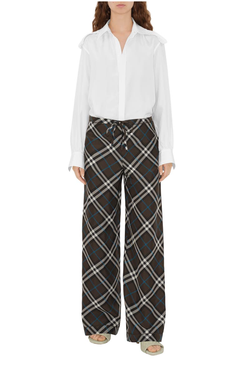 Burberry Check Silk Pyjama Trousers, Main, color,