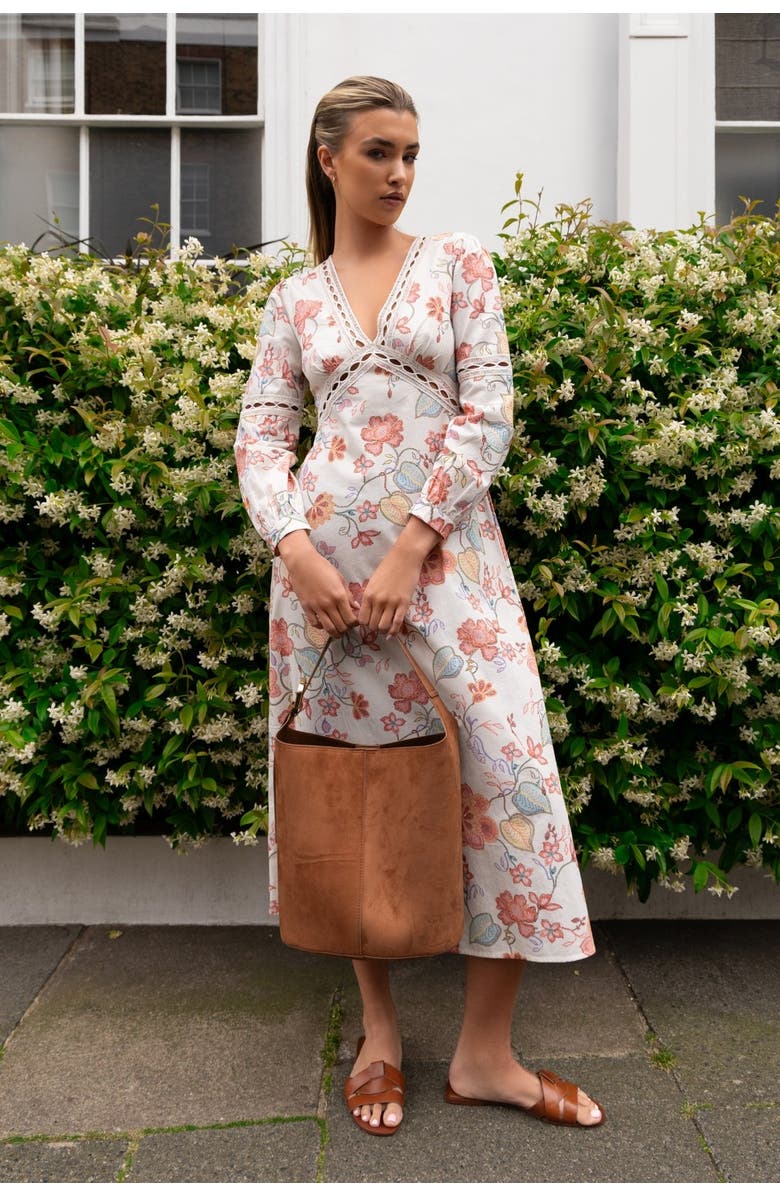 RAISHMA Evelyn Dress, Alternate, color, Blue Floral