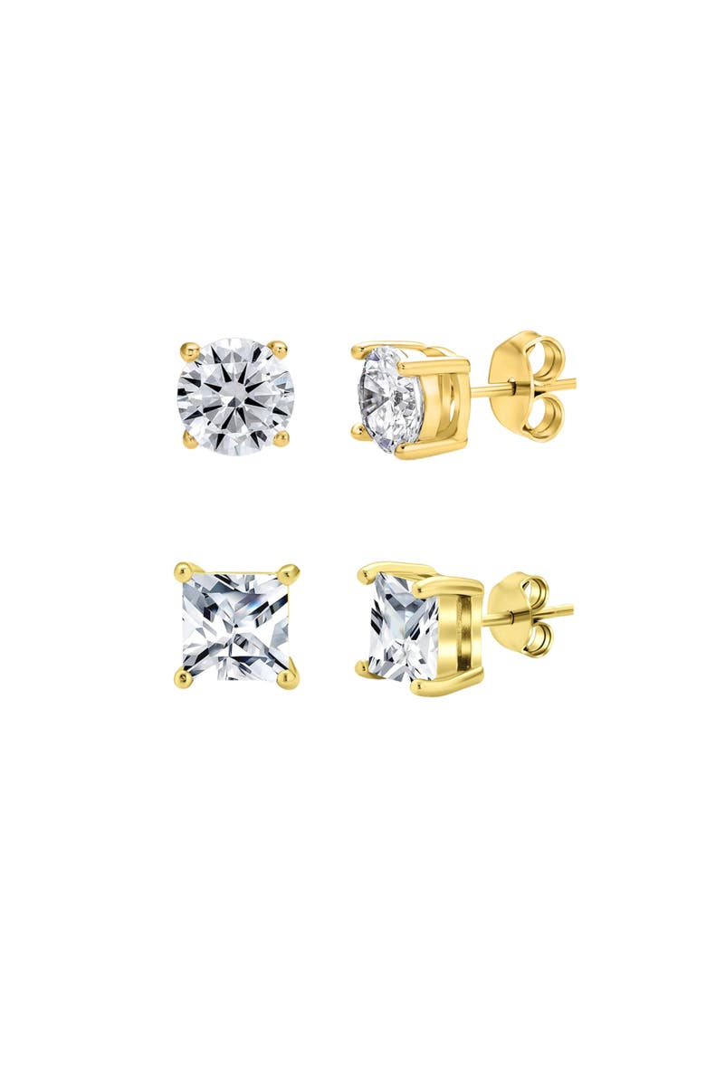 Donatello Gian Sterling Silver Crystal Studs Set, Main, color, 