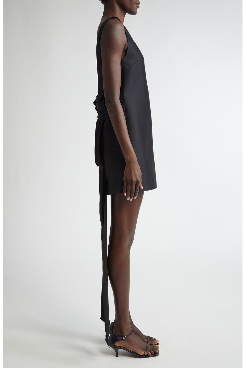 Bowie Wool & Silk Broadcloth Minidress, Alternate, color, BLACK