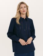 Finery London Remy Lace Detail Cotton Shirt