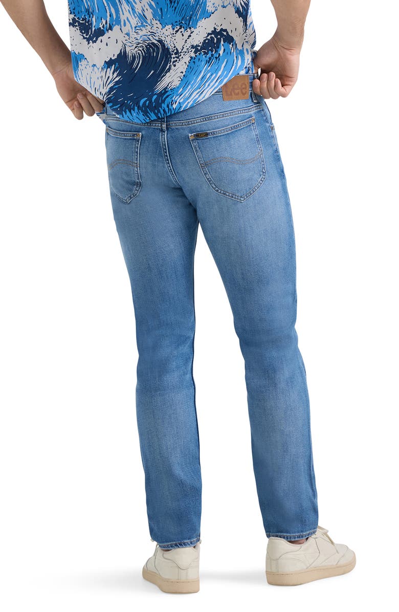 Lee Rider Stretch Slim Straight Leg Jeans, Alternate, color, Worn In Travis