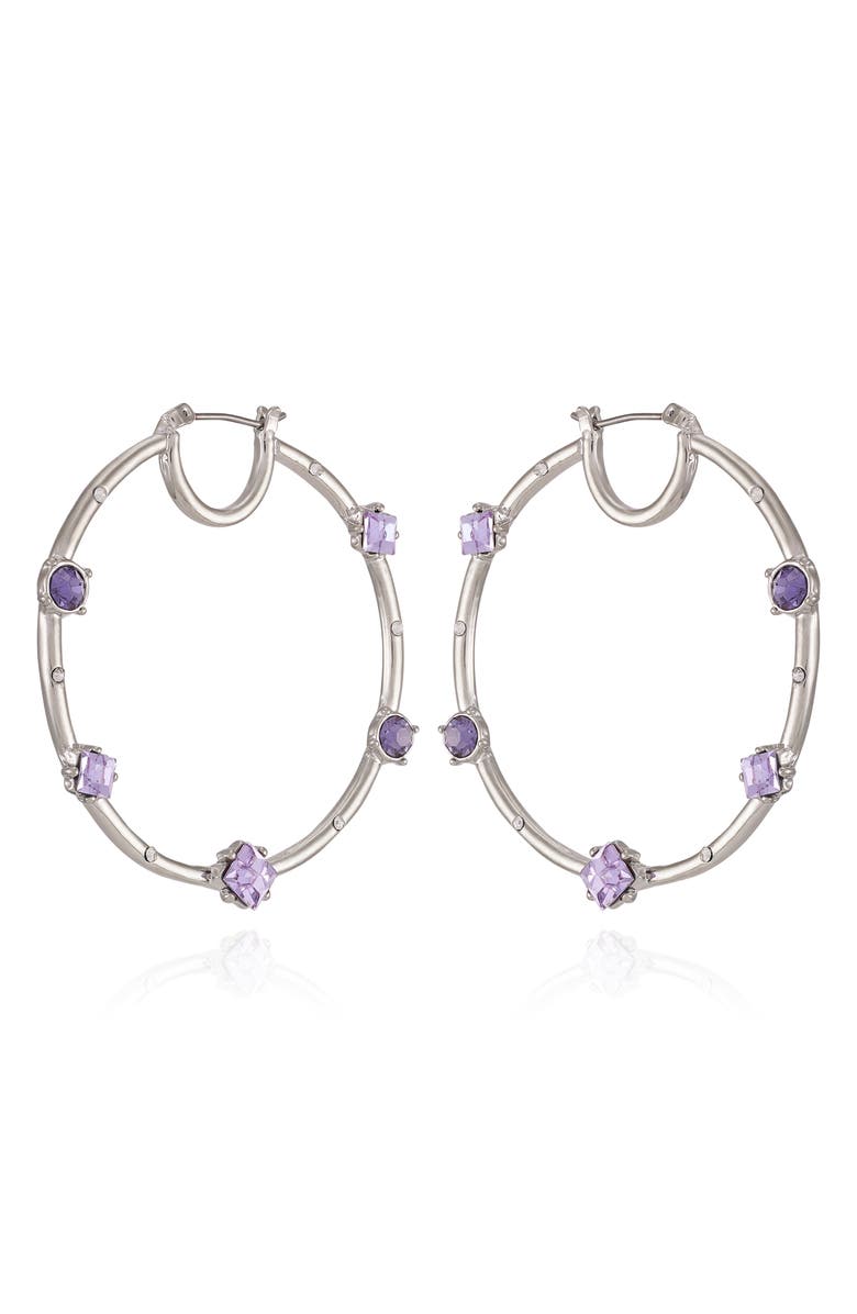 Vince Camuto Crystal Hoop Earrings, Alternate, color, 