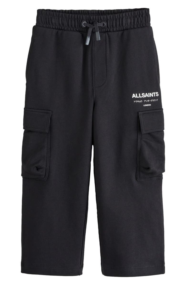 smALLSAINTS by ALLSAINTS Kids' Logo Cargo Pants, Main, color, Black