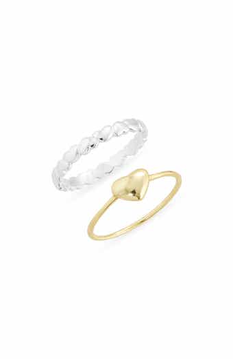 ARGENTO VIVO Set of 2 Two-Tone Stacking Rings