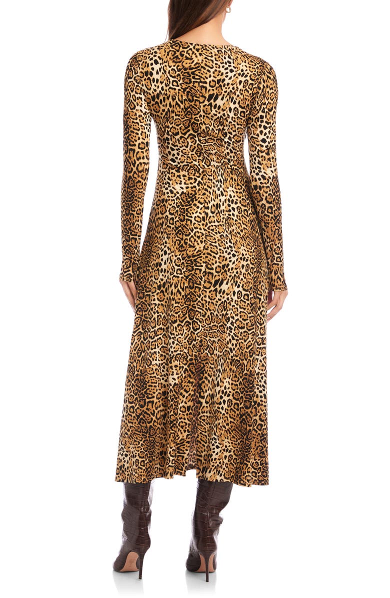 FIFTEEN TWENTY Kourtney Leopard Print Long Sleeve Dress, Alternate, color, Leopard