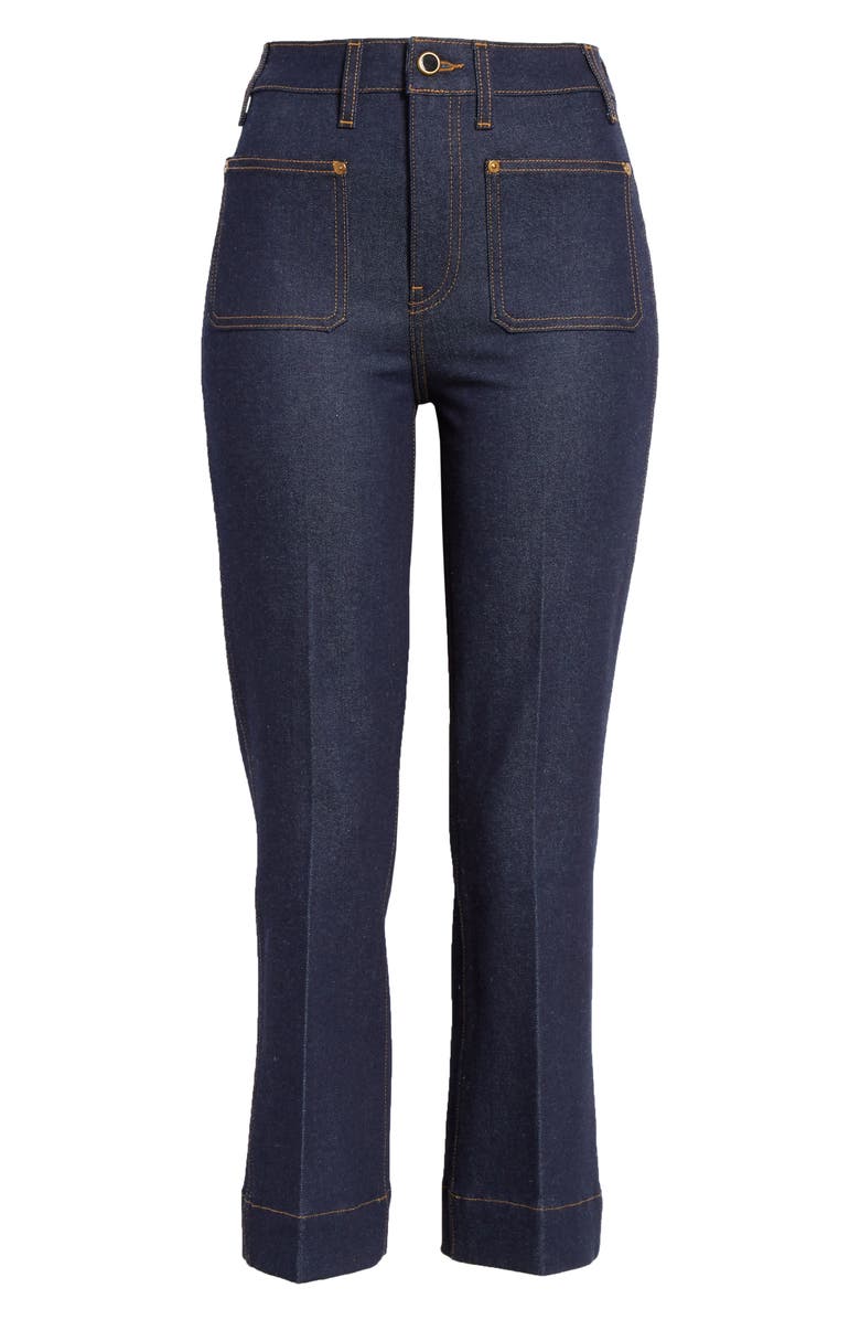 Khaite Raquel Crop Flare Jeans, Alternate, color,