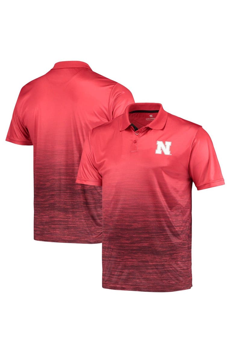 Men's Colosseum Scarlet Nebraska Huskers Marshall Polo, Main, color, Scarlet