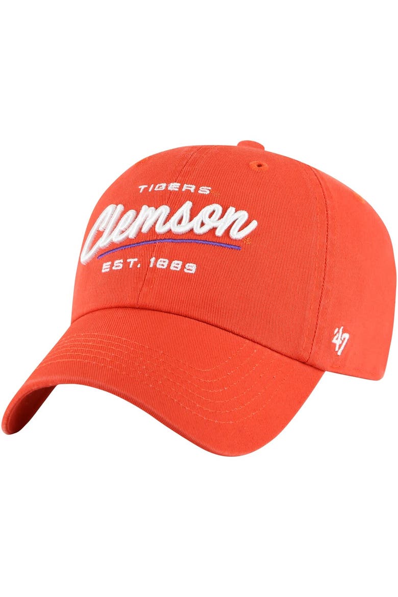 Women's '47 Orange Clemson Tigers Sidney Clean Up Adjustable Hat, Main, color, Orange