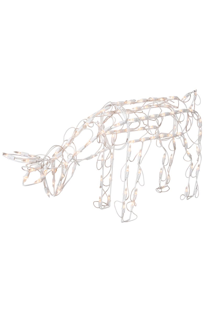 Northlight Lighted Feeding Reindeer Outdoor Christmas Decoration - 25" - Clear Lights, Main, color, 