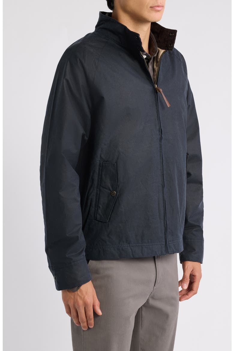 Waxed Harrington Jacket, Alternate, color, DARK NAVY