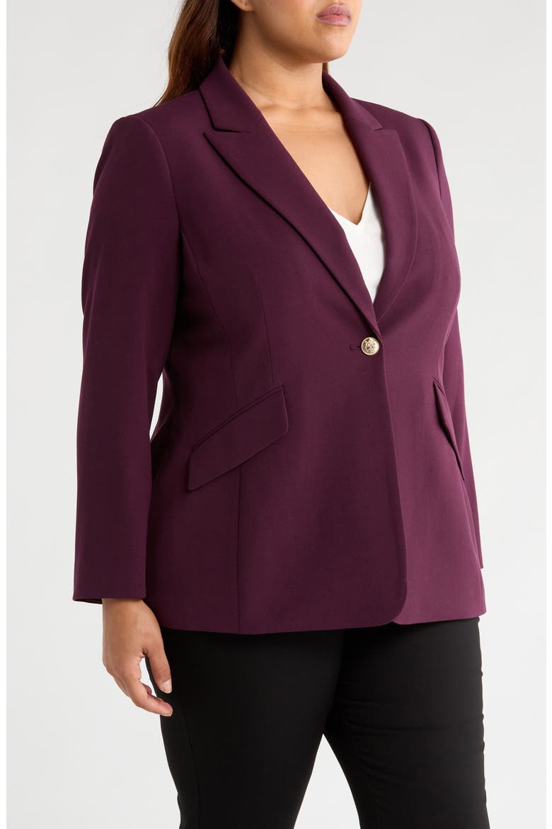 One-Button Jacket, Alternate, color, PLUM
