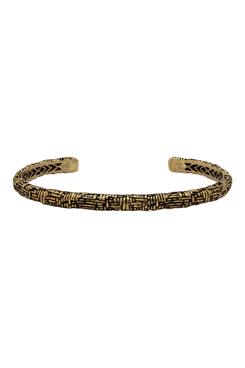 Men's Artisan Cuff Bracelet, Main, color, BRASS