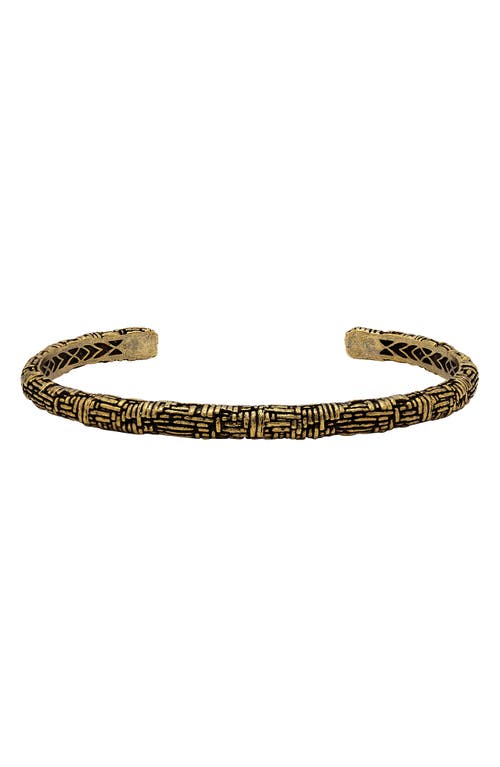 John Varvatos Men's Artisan Cuff Bracelet in Brass