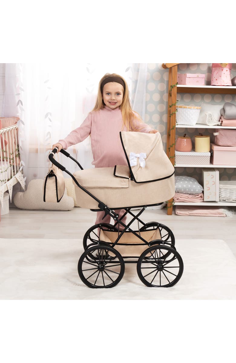 Bayer Design Doll Pram Classic, Bassinet Push Stroller, For Dolls Up To 18 Inches, Kids 3+, Alternate, color, Multicolored