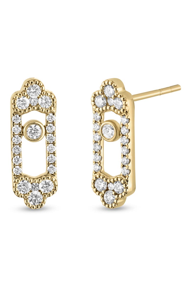 Getty 18k Gold Diamond Stud Earrings, Main, color, YELLOW