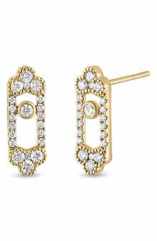 Getty 18k Gold Diamond Stud Earrings