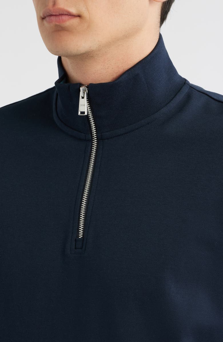 BOSS Stimmann Half Zip Top, Alternate, color, Dark Blue