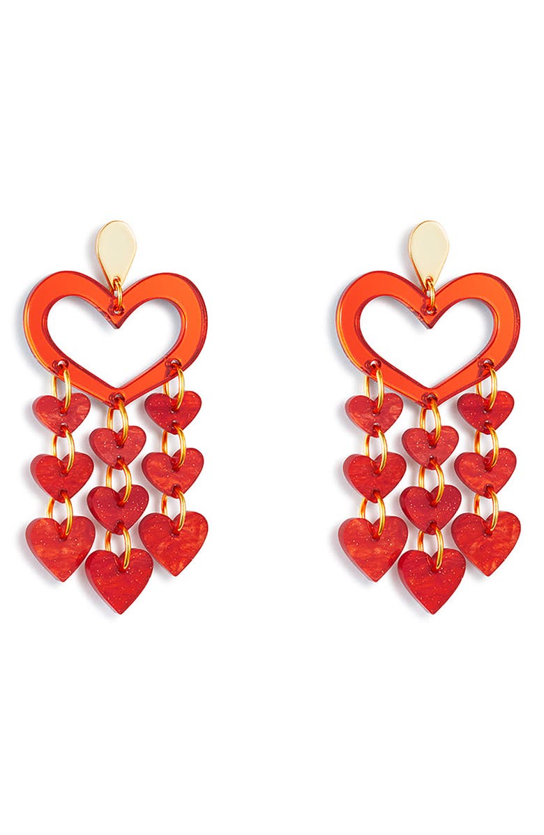 Toolally Heart Chandeliers - Sienna Red, Main, color, Sienna Red