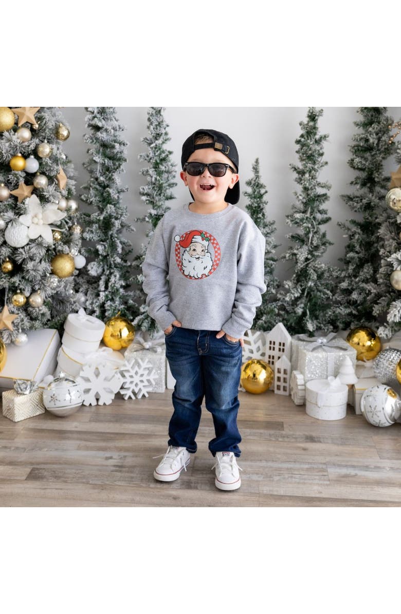 Sweet Wink Retro Santa Christmas Sweatshirt, Alternate, color, 