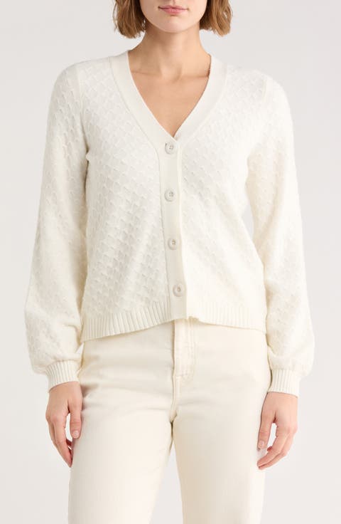 Bow Cable Knit Cardigan