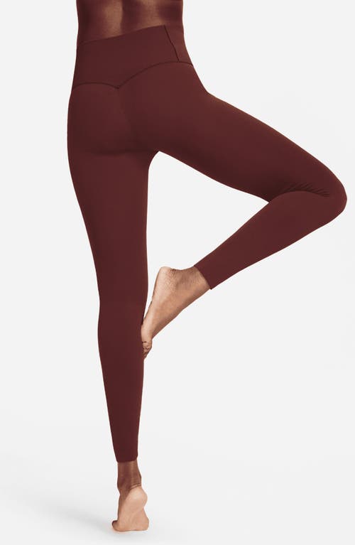 Nike Zenvy Dri-fit High Waist Leggings In Burgundy