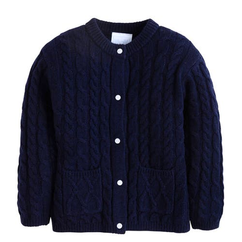 Little English Kids' Classic Cashmere Blend Cardigan In Blue