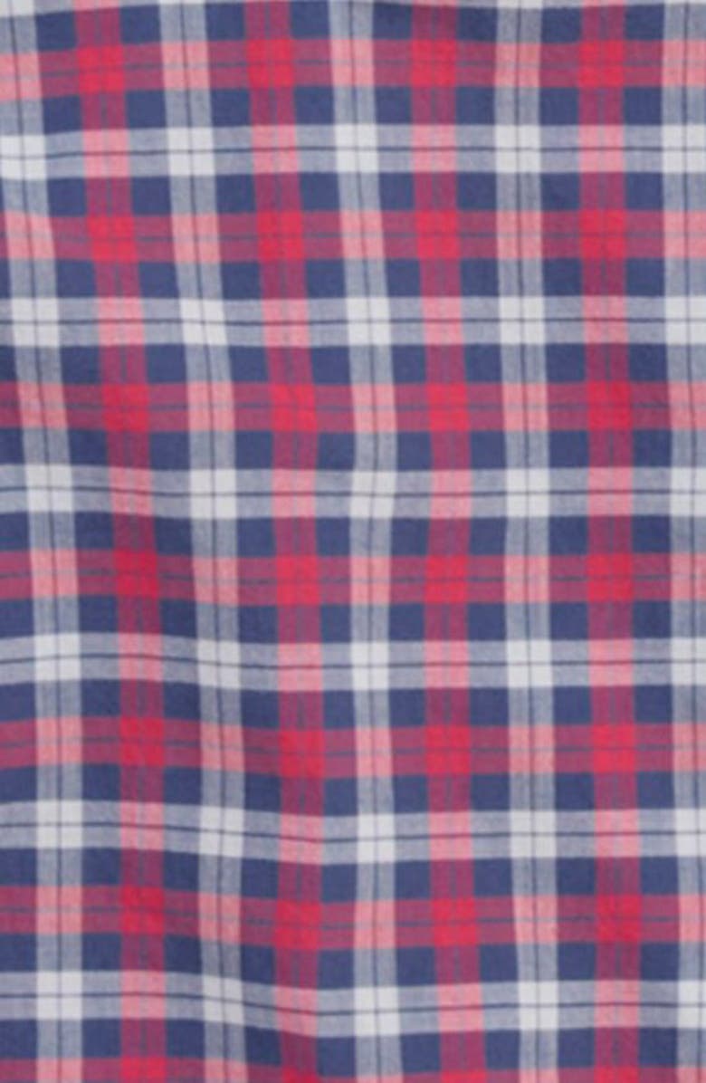 vineyard vines Overlook Regular Fit Plaid Cotton Madras Button-Up Shirt, Alternate, color, Sailors Red