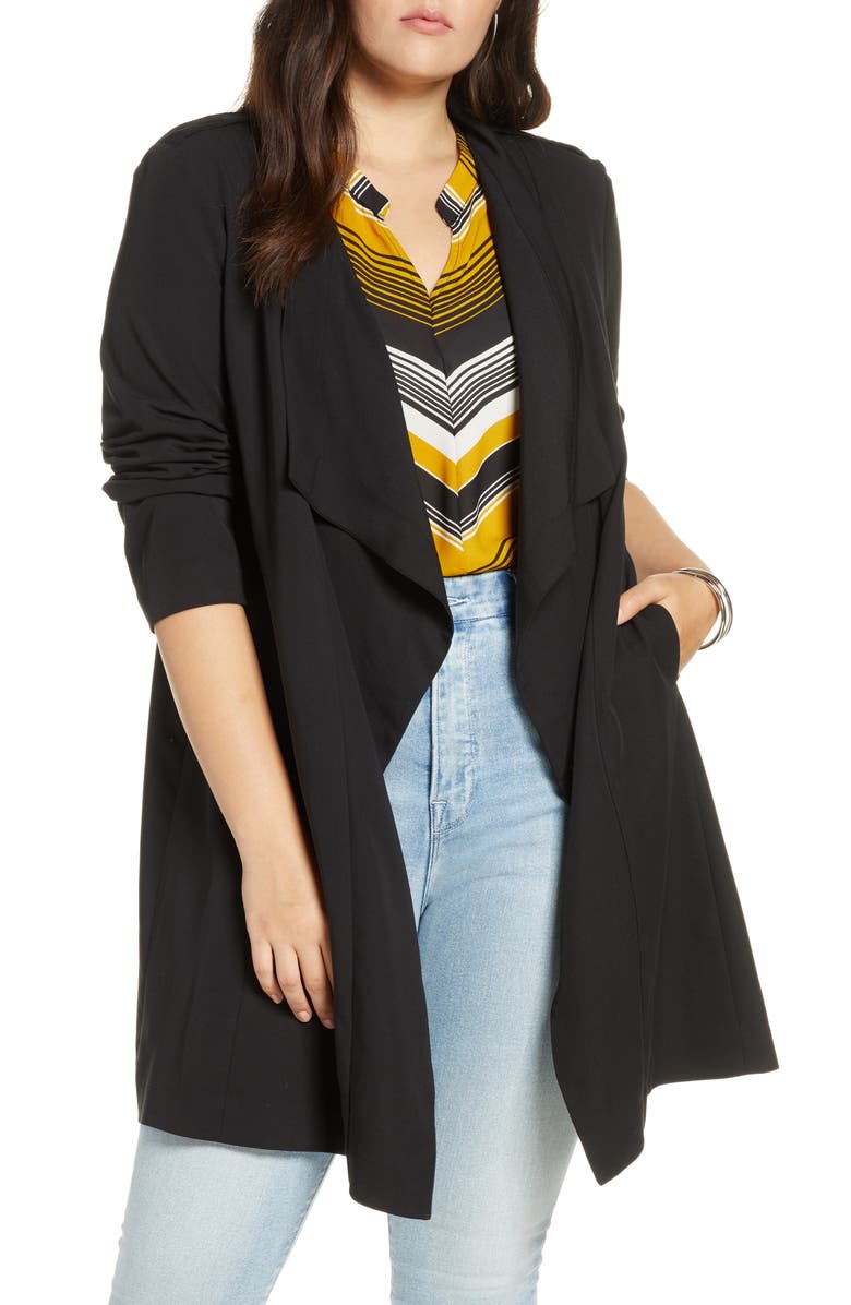 Halogen<sup>®</sup> Drape Front Lightweight Jacket, Alternate, color,