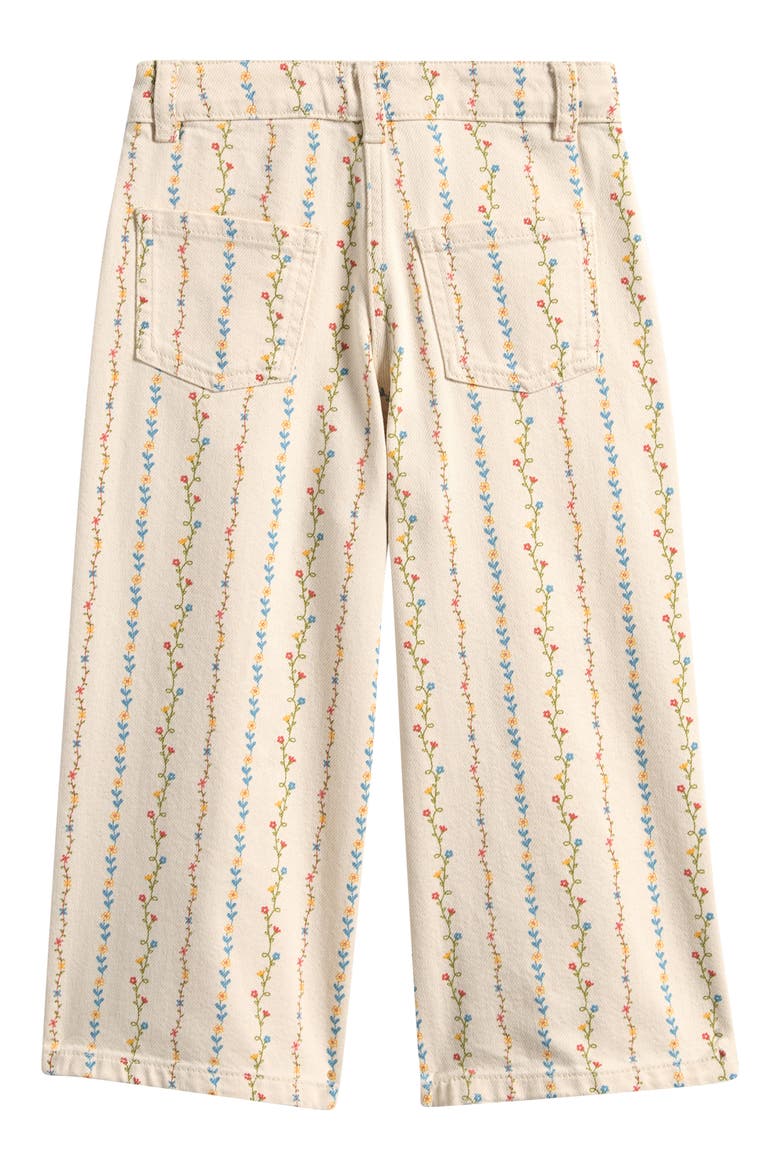 Kids' Floral Stripe Jeans, Alternate, color, CREAM